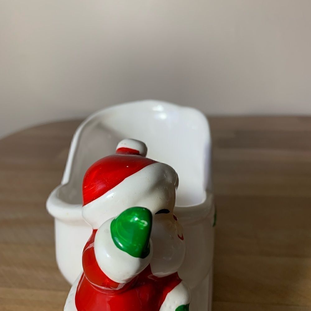 VINTAGE Ceramic Santa Sled - Picture 5 of 8